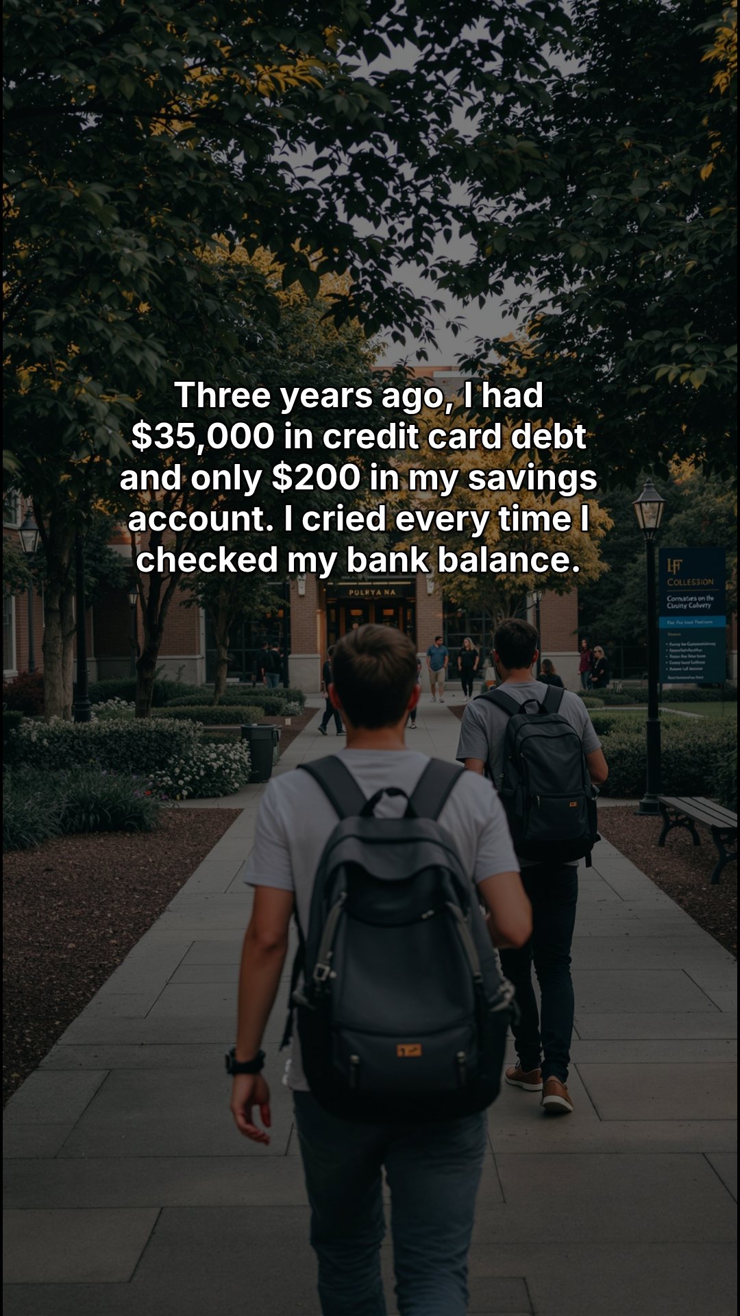 Three years ago, I had $35,000 in credit card debt and only $200 in my savings account. I cried every time I checked my bank balance. - Slideshow thumbnail